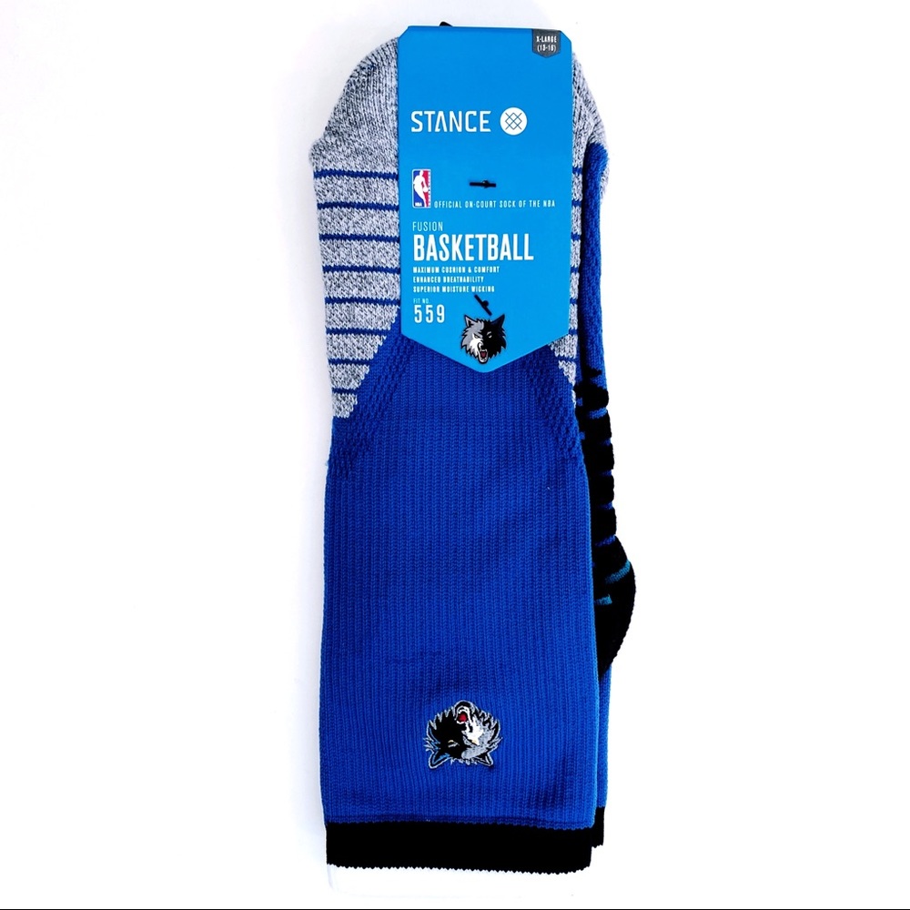 🆕 Stance NBA Minnesota Timberwolves Crew Socks - Picture 2 of 7